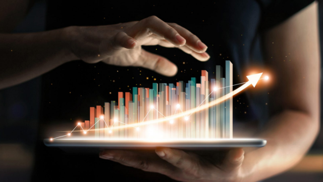 Steigende Performance-Kurve – Paid Social Agentur mit Full-Funnel-Strategie und klaren KPIs.