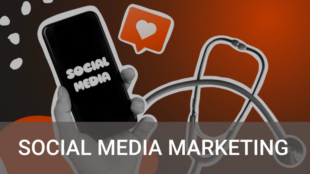 Smartphone mit Stethoskop als Symbol für Healthcare Social Media Marketing, Performance-Analyse und datengetriebene Optimierung von digitalen Kanälen.